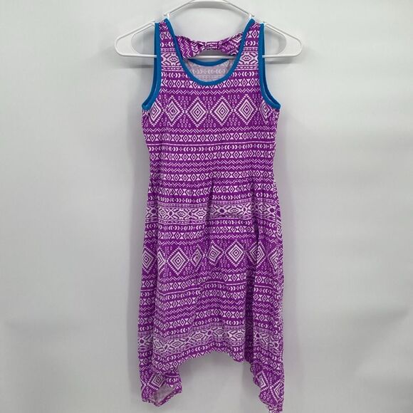 Total Girl Tank Dress Sleeveless Asymmetrical Geometric Print XL 16 - Picture 5 of 6